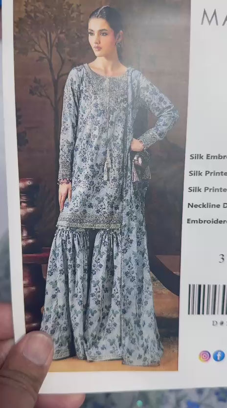 OUTQLAAS Luxury Silk Printed 3-Piece Ensemble