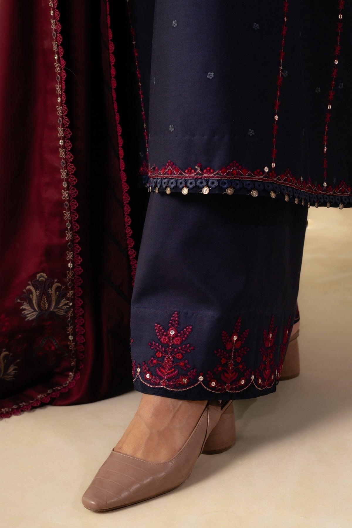 Embroidered Dhanak 3PC Unstitched Winter Collection