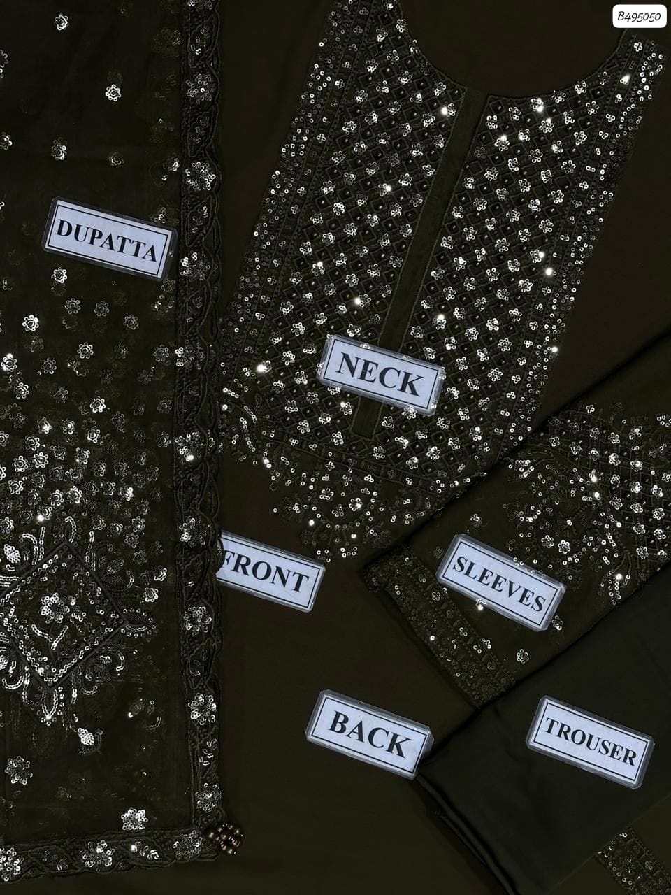 Outqlaas - Baroque Inspired Heavy Sequence Embroidered suit