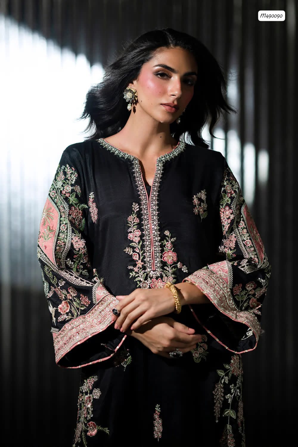 Outqlaas - Ethnic Inspired Luxury Digital Printed Silk 2-Piece Suit
