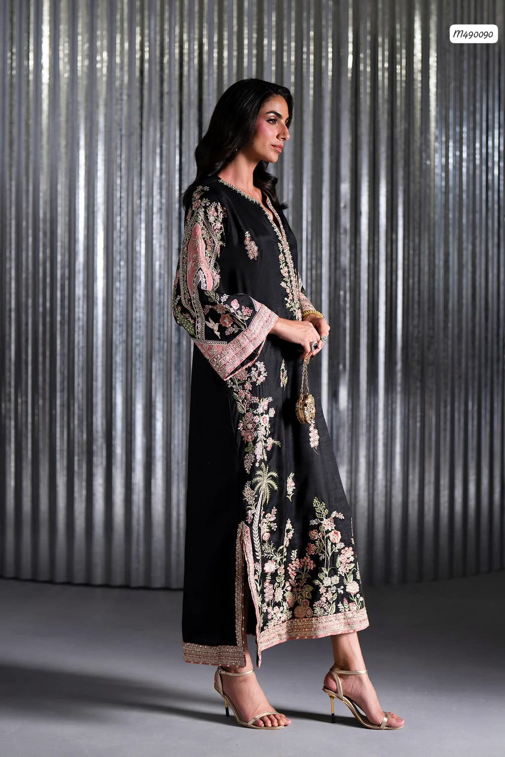 Outqlaas - Ethnic Inspired Luxury Digital Printed Silk 2-Piece Suit