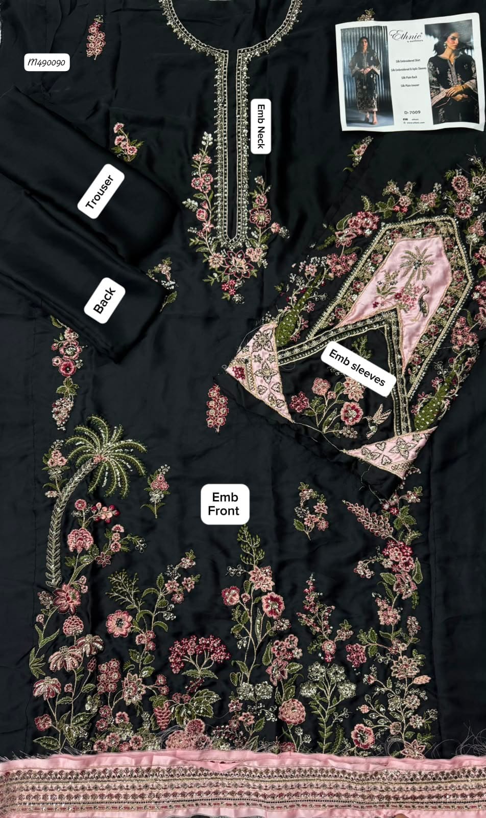 Outqlaas - Ethnic Inspired Luxury Digital Printed Silk 2-Piece Suit