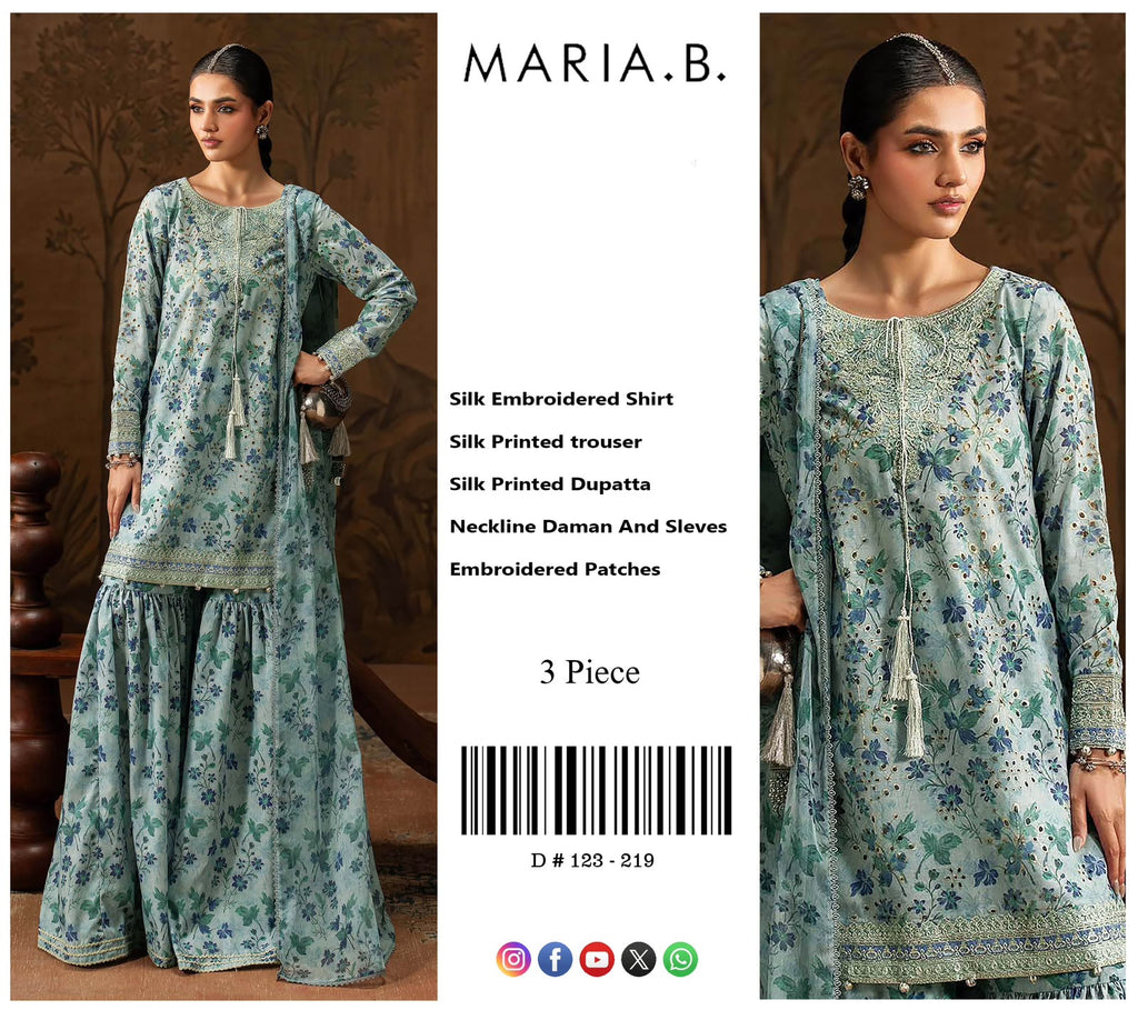 OUTQLAAS Luxury Silk Printed 3-Piece Ensemble