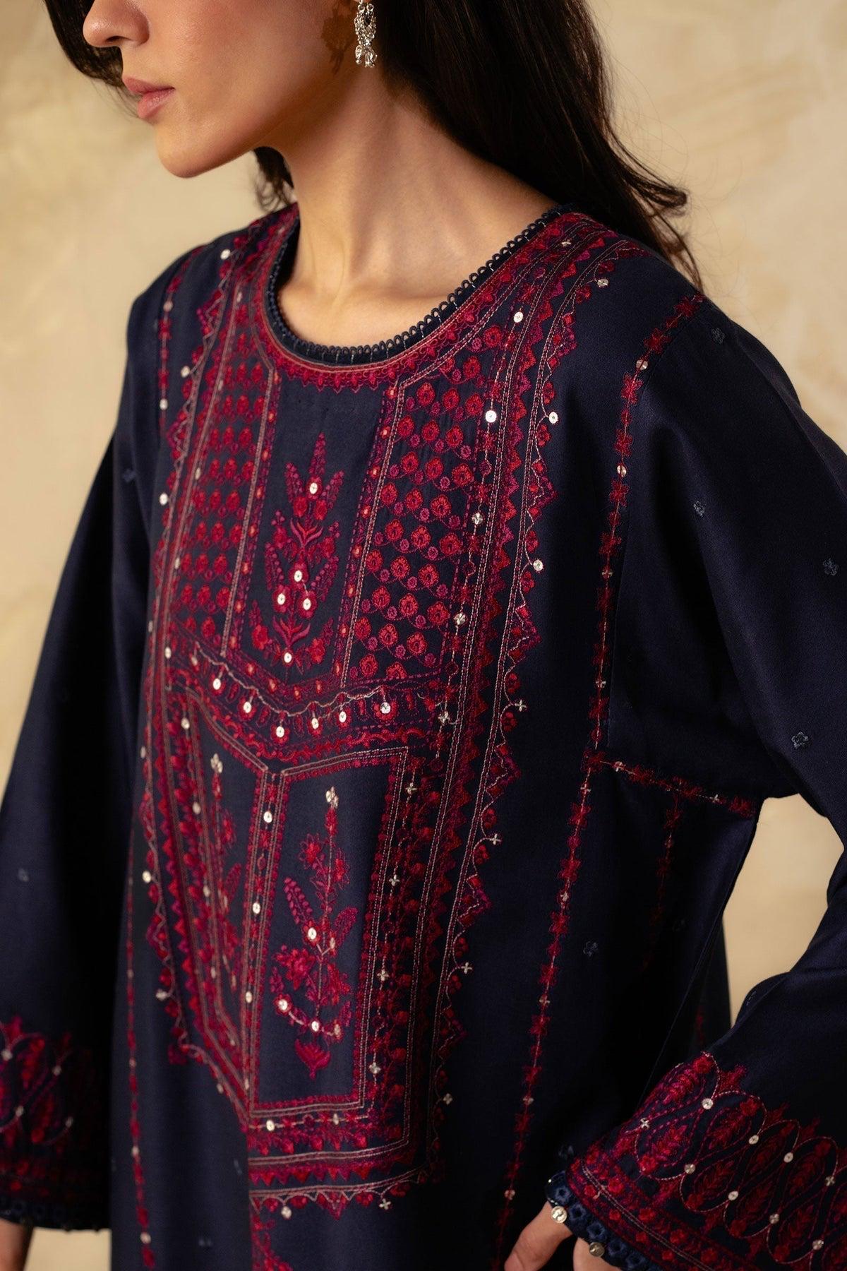Embroidered Dhanak 3PC Unstitched Winter Collection
