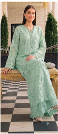 Mint Breeze — 2-Piece Luxury Embroidered Lawn Suit (Inspired by Maria.B. — MB-529A)