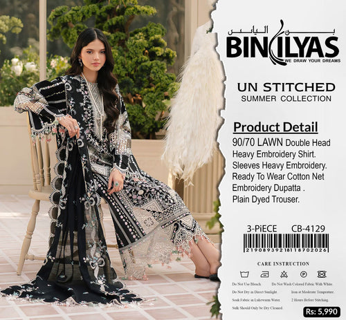 Midnight Pastel – 3PC Embroidered Lawn Suit