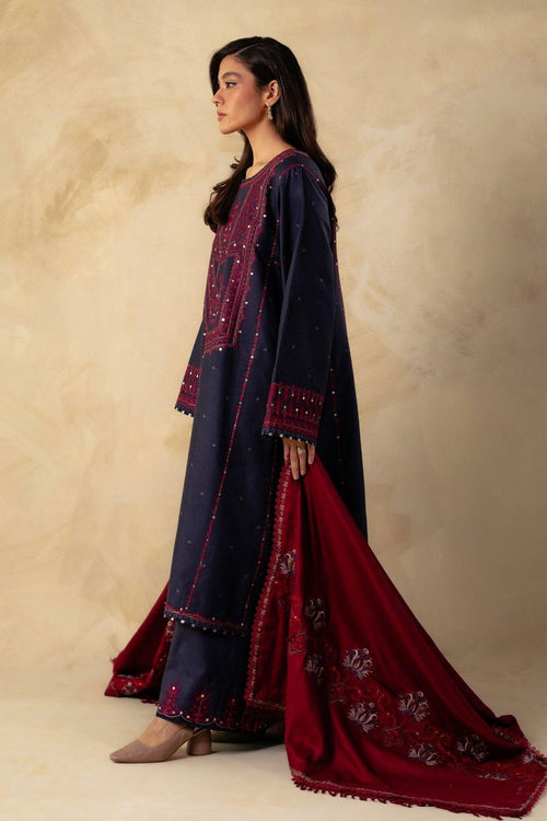 Embroidered Dhanak 3PC Unstitched Winter Collection