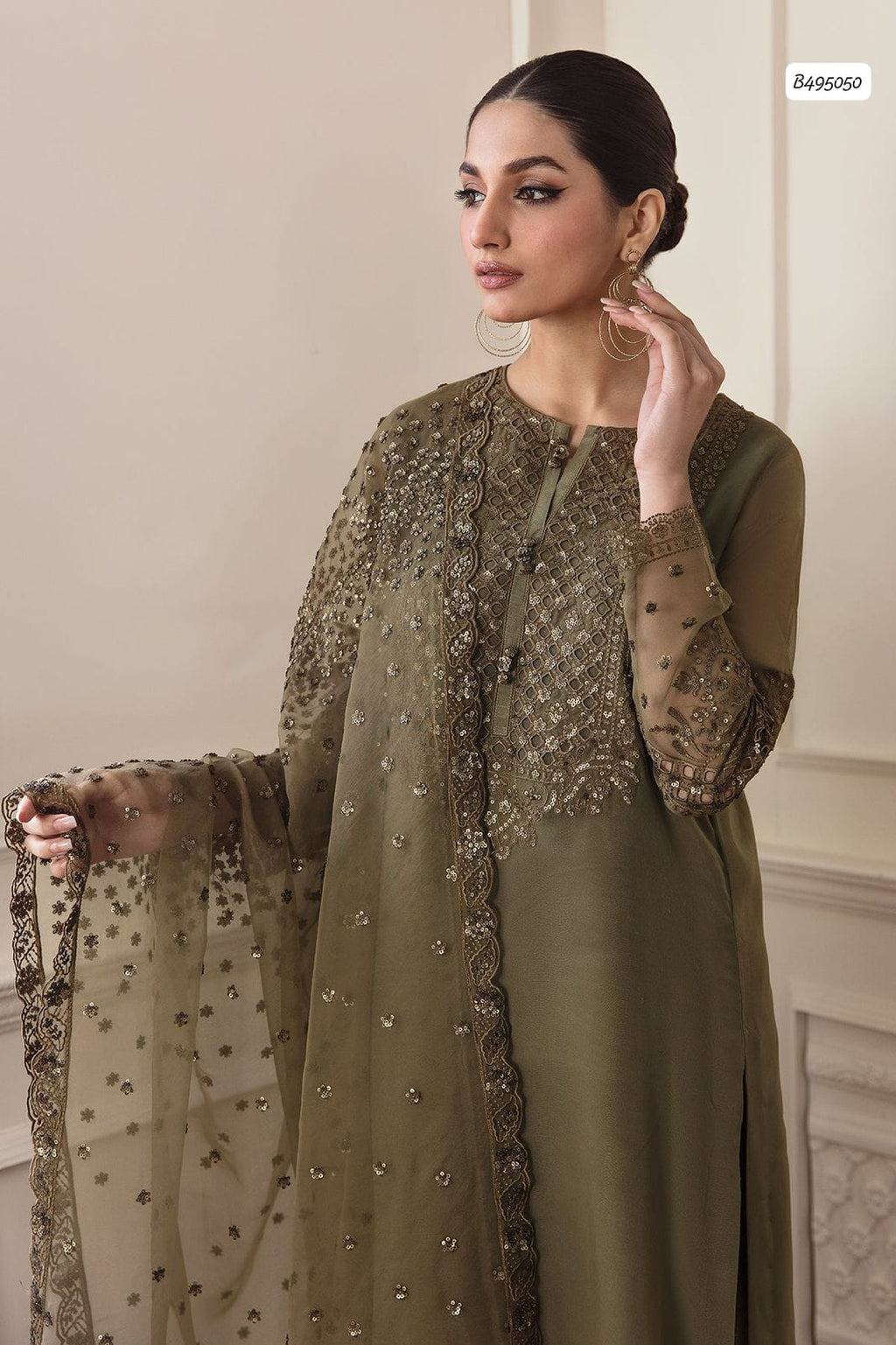 Outqlaas - Baroque Inspired Heavy Sequence Embroidered suit