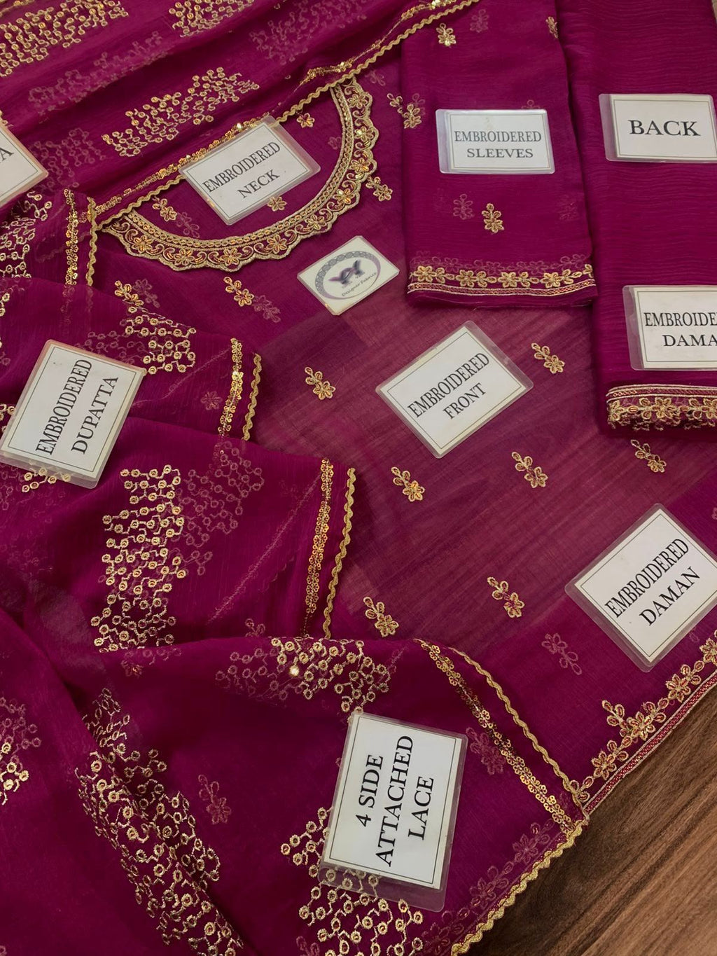 Plum Majesty – 3pc unstitched Embroidered Chiffon Suit (Inspired by Premium Festive Wear)