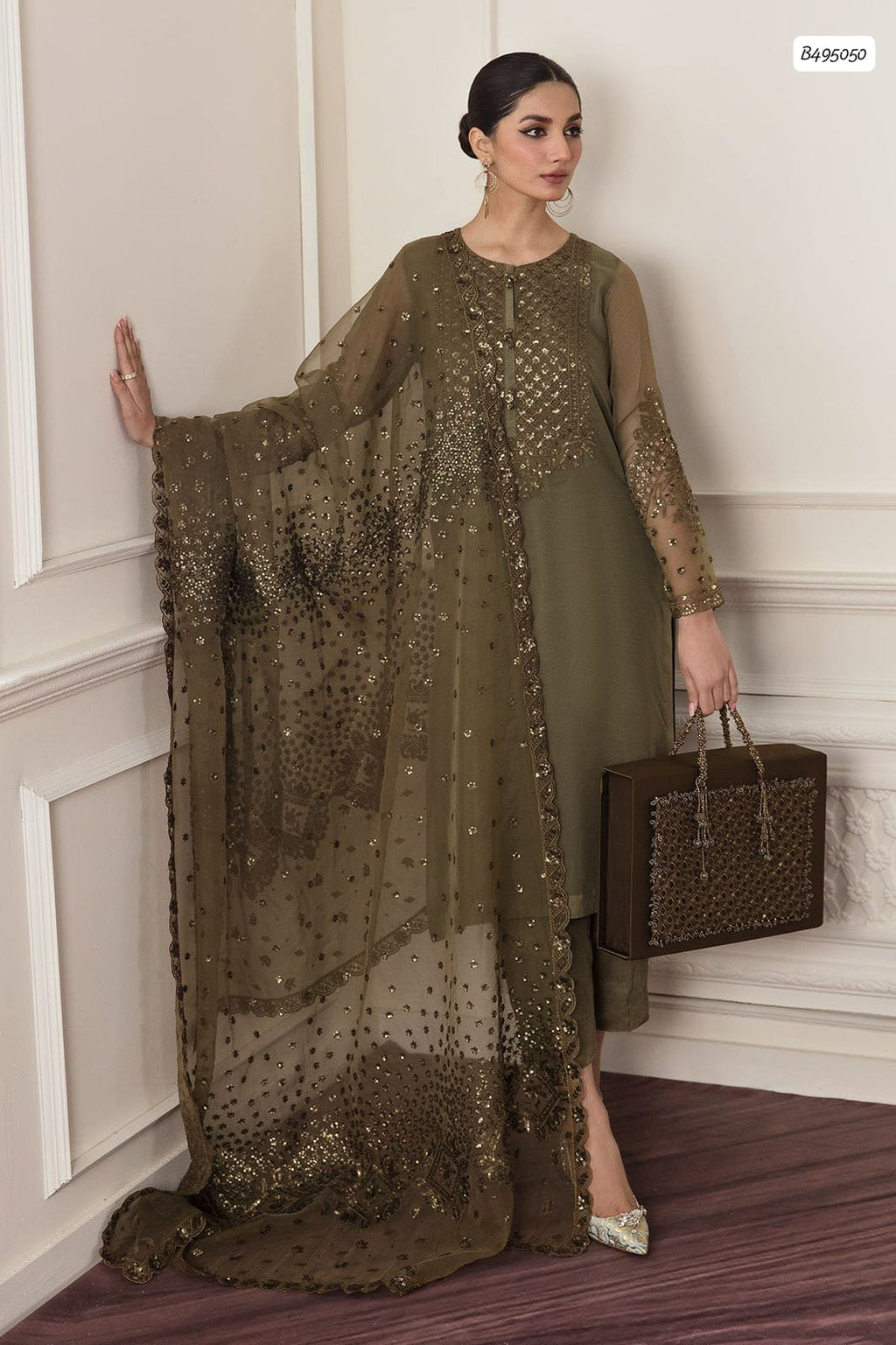 Outqlaas - Baroque Inspired Heavy Sequence Embroidered suit