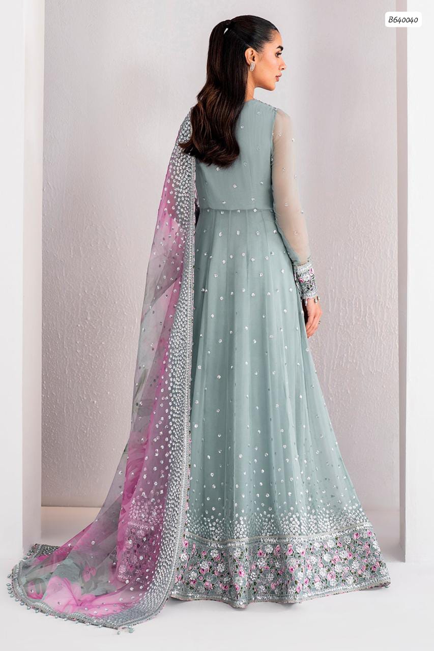 Outqlaas - Mint Sage  Luxury Chiffon Maxi Ensemble